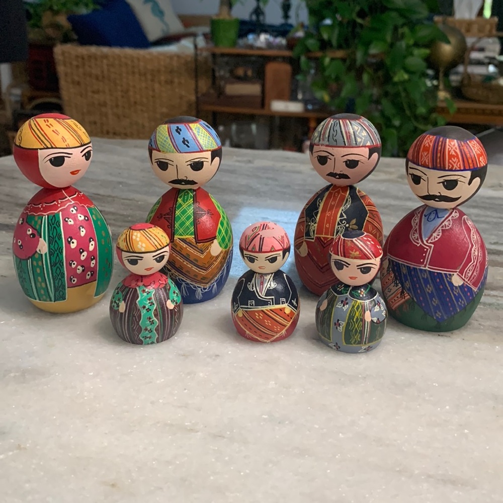 Adorable Set of Wooden Dolls